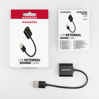 Axagon ADA-12 USB 2.0 Stereo Audio Mini-Adapter 15 cm Kabellänge - Kabel - Audio/Multimedia 2.0 canales (5)