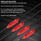 Lindy 42923 cable USB USB 2.0 30 m USB A Negro, Rojo (8)
