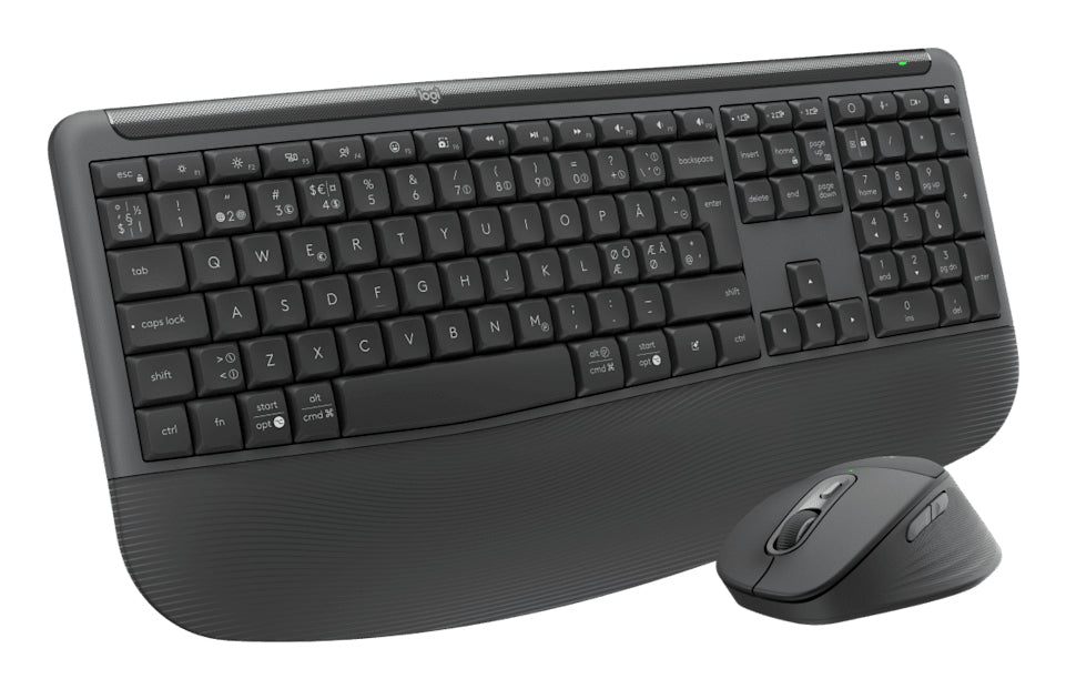 Logitech Signature Comfort Plus Combo MK880 for Business teclado Ratón incluido Oficina RF Wireless + Bluetooth QWERTY Danés, Noruego, Sueco, Finlandés Grafito (4)