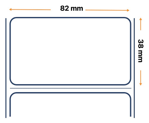 Zebra Labels, Others, Papel Normal, Z-Perform 1000T, Ancho: 82.55 mm, Alto: 38.1 mm, Diámetro: 127 mm, Con: 25.4 mm 3004748