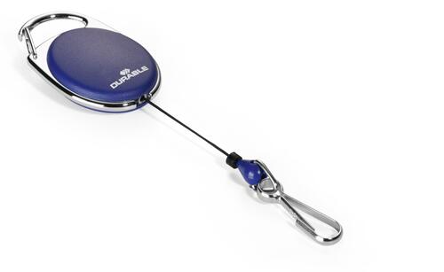 Durable 832707 Accesorio para portagafetes Enrollador de gafete Azul 1 pieza(s)