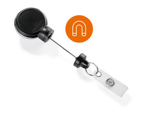 Durable 834901 Accesorio para portagafetes Enrollador de gafete Negro 1 pieza(s)