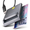 Axagon CRE-SM3TC lector de tarjeta inteligente Interior USB USB Tipo C Gris