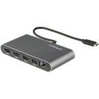 StarTech.com TB3DKM2HDL base para portátil y replicador de puertos Alámbrico Thunderbolt 3 Gris