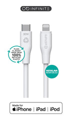 eSTUFF ES602370 cable de conector Lightning 3 m Blanco (2)