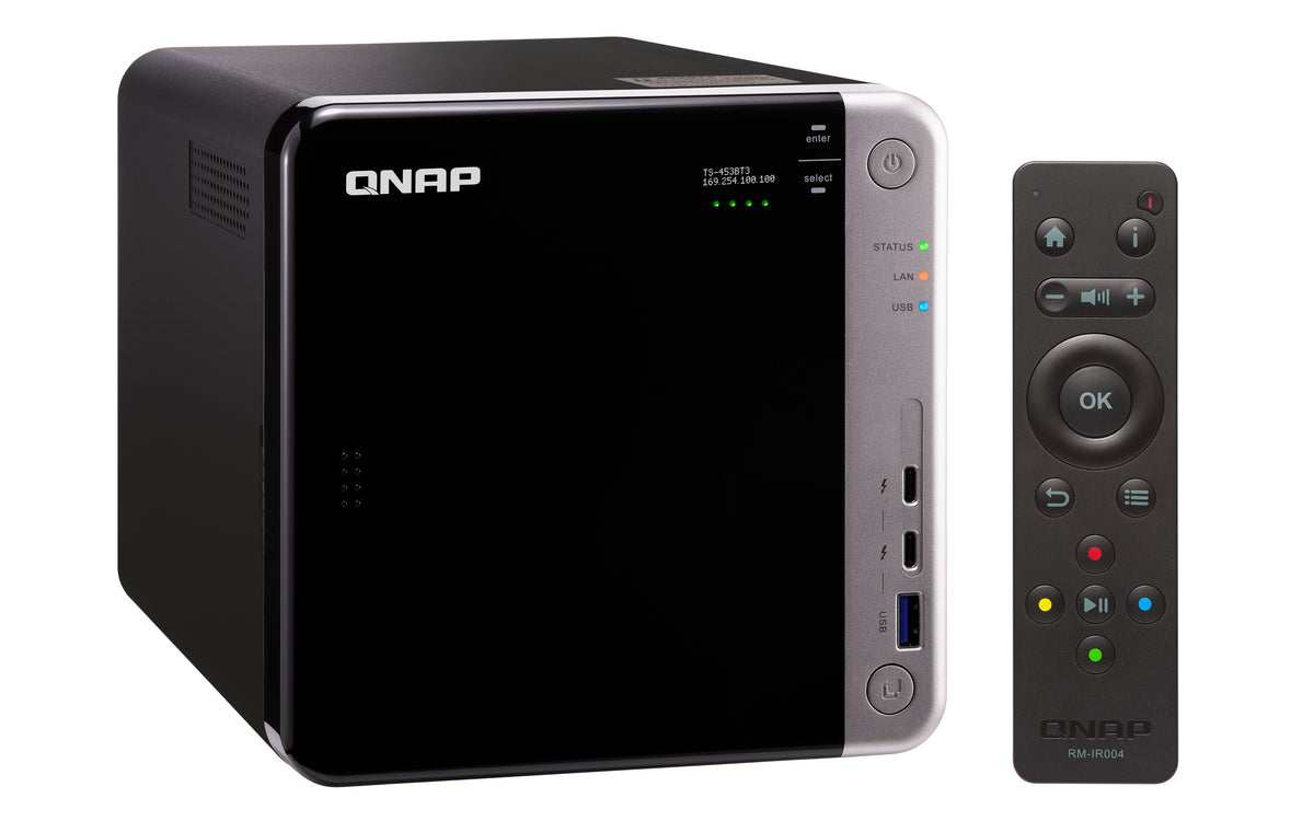 QNAP TS-453BT3 NAS Torre Intel® Celeron® J3455 8 GB DDR3L 0 TB QNAP Turbo System Negro (2)