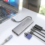 AISENS ASUC-7P032-GR base para portátil y replicador de puertos Alámbrico USB 3.2 Gen 1 (3.1 Gen 1) Type-C (7)