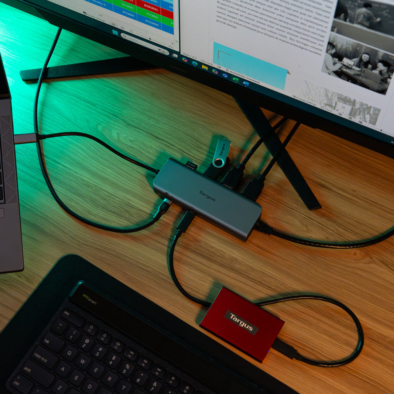 Targus DOCK427GL base para portátil y replicador de puertos Alámbrico USB 3.2 Gen 2 (3.1 Gen 2) Type-C Gris (9)