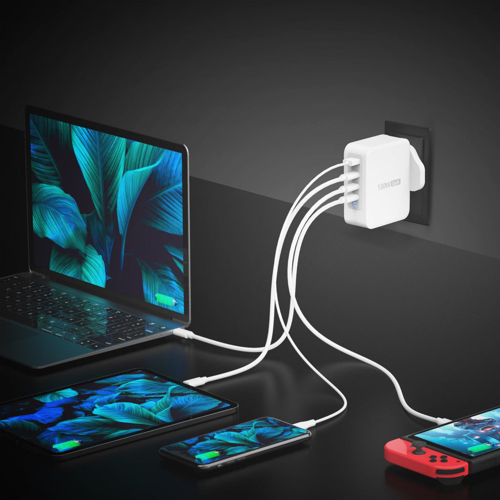 j5create JUP43130F-FN cargador de dispositivo móvil Ordenador portátil, Teléfono móvil, Consola de juegos portátil, Reloj inteligente, Tableta Gris, Blanco Carga rápida Interior (5)