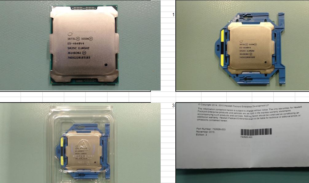 E5-4640v4 (2.1Ghz - 12C) CPU