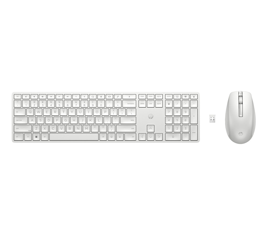 HP 650 WRLS KB/MSE COMBO WHT FR teclado Ratón incluido Hogar RF inalámbrico Blanco (6)