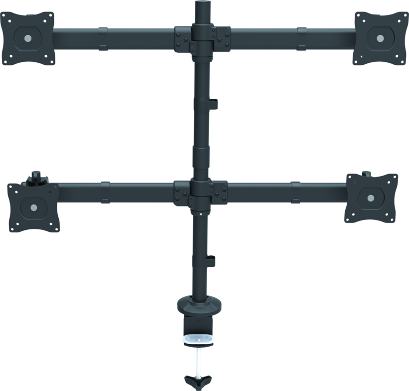 Startech - Inclinación/Giro/Rotación, Abrazadera/Ojal (ARMQUAD), Kit de montaje (2)