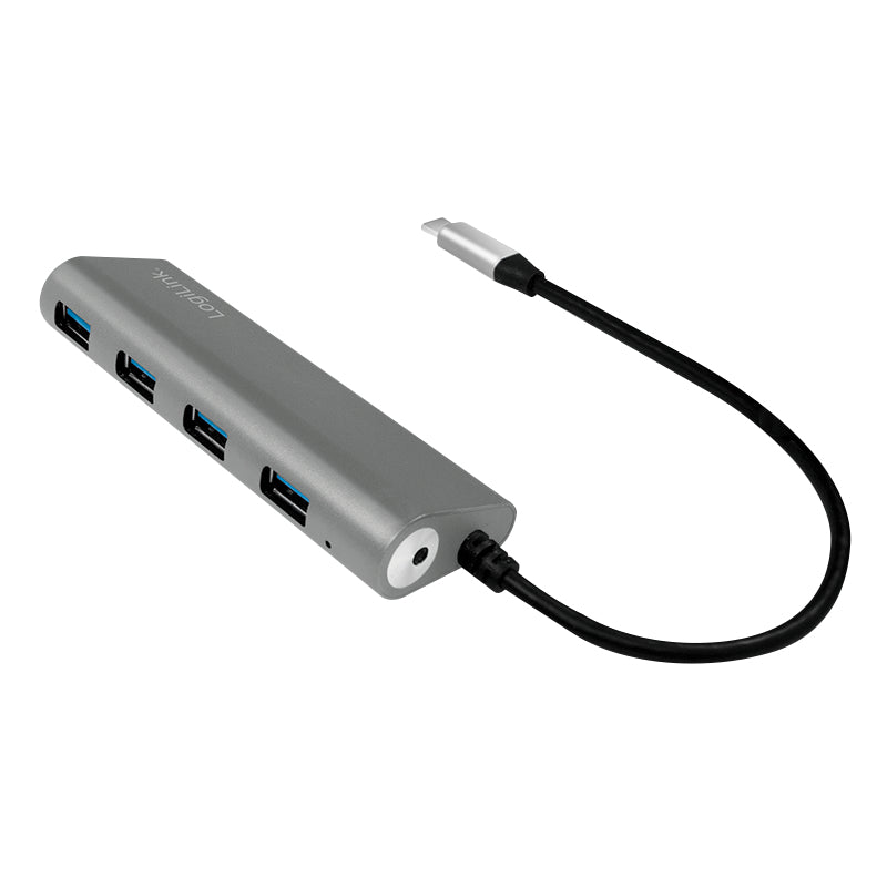 LogiLink UA0309 hub de interfaz USB 3.2 Gen 1 (3.1 Gen 1) Type-C 5000 Mbit/s Gris (2)