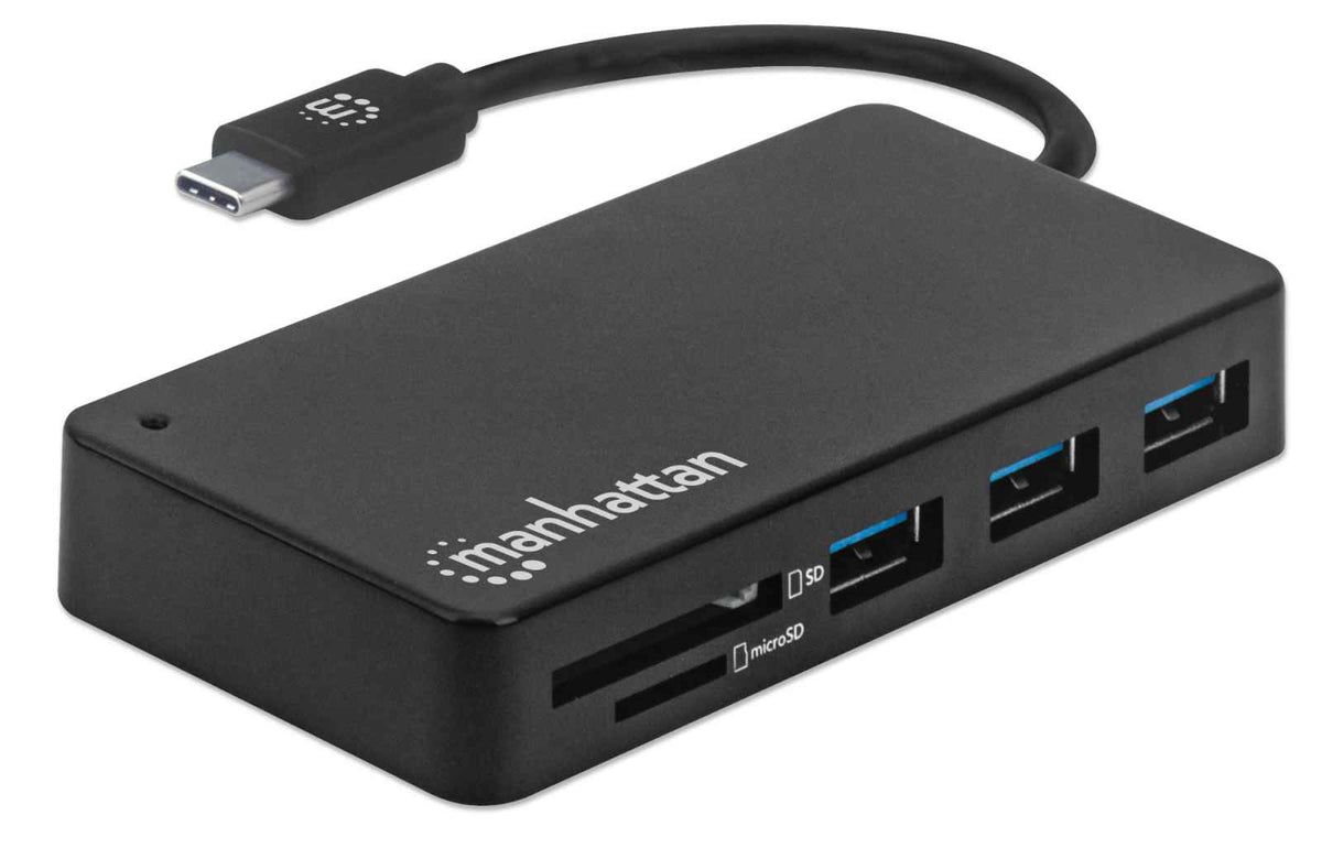 Manhattan 164948 base para portátil y replicador de puertos USB 2.0 Type-C Negro (2)