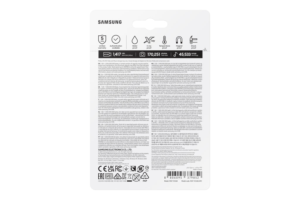 Samsung MUF-512AB unidad flash USB 512 GB USB tipo A 3.2 Gen 1 (3.1 Gen 1) Negro, Acero inoxidable (7)