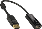 DeLOCK 62609 cable adaptador de vídeo 0.2m DisplayPort HDMI Negro