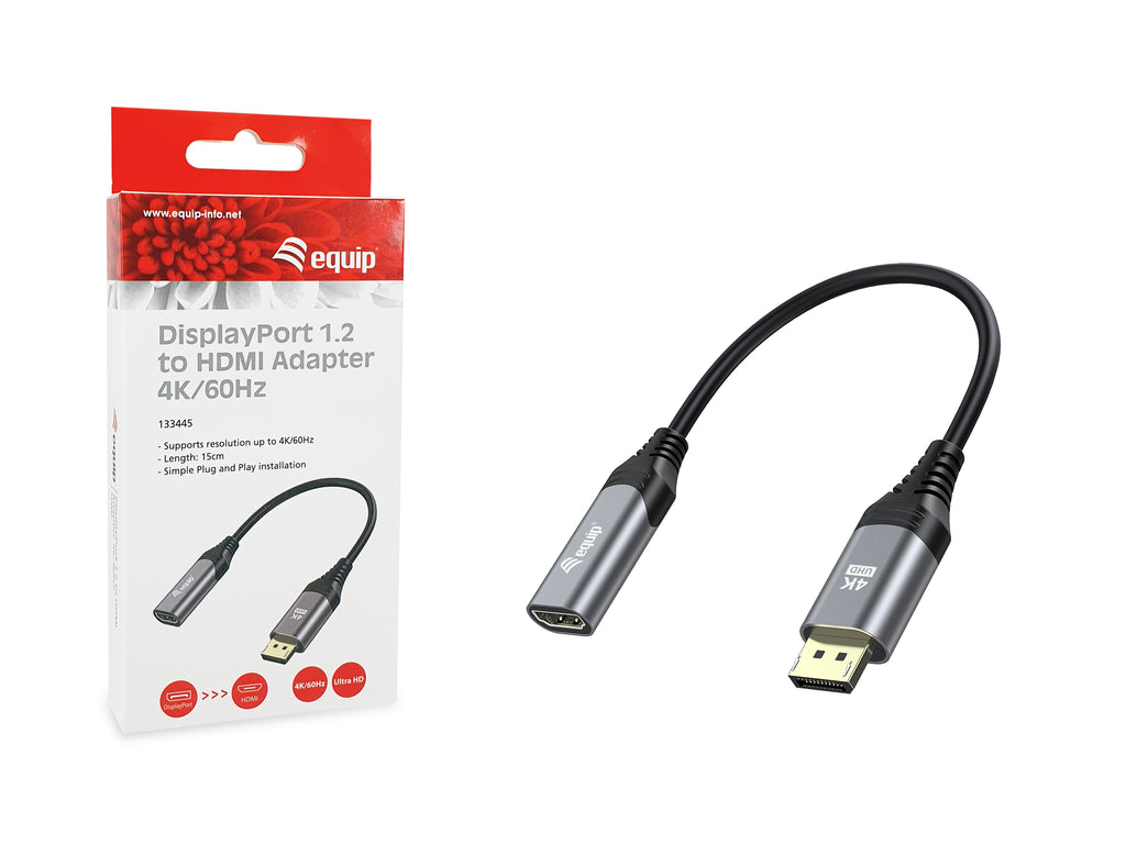 Equip 133445 adaptador de cable de vídeo 0,15 m Negro, Gris (8)