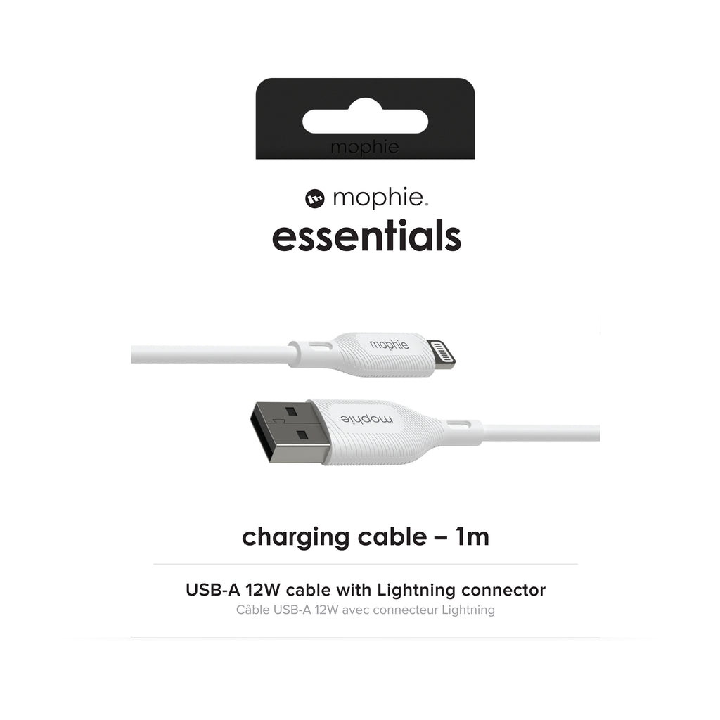 mophie essentials charging cables, 1M Blanco