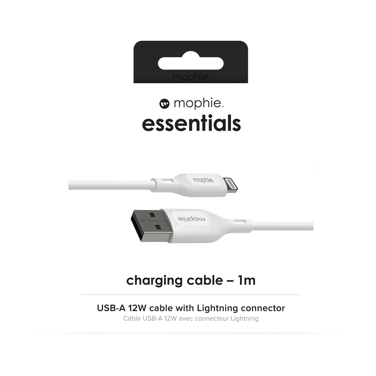 mophie essentials charging cables, 1M Blanco