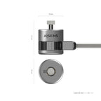 AISENS ASLK-D40K02-SL cable antirrobo Plata 1,5 m (4)