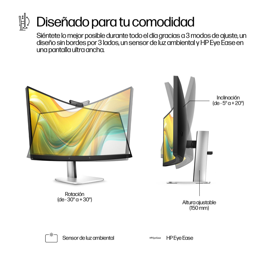 HP Series 5 Pro 534pm pantalla para PC 86,4 cm (34") 3440 x 1440 Pixeles Wide Quad HD LCD Negro (7)