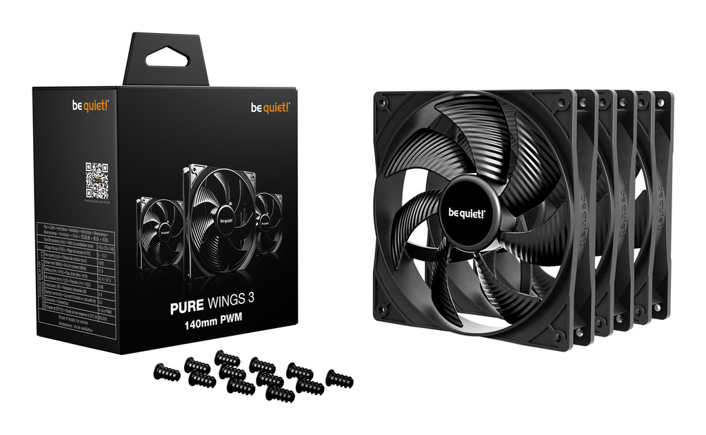 be quiet! Pure Wings 3 140mm, PWM Triple Pack Carcasa del ordenador Ventilador