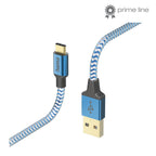 Hama Reflective cable USB USB 2.0 1,5 m USB A USB C 0,48 Gbit/s Azul
