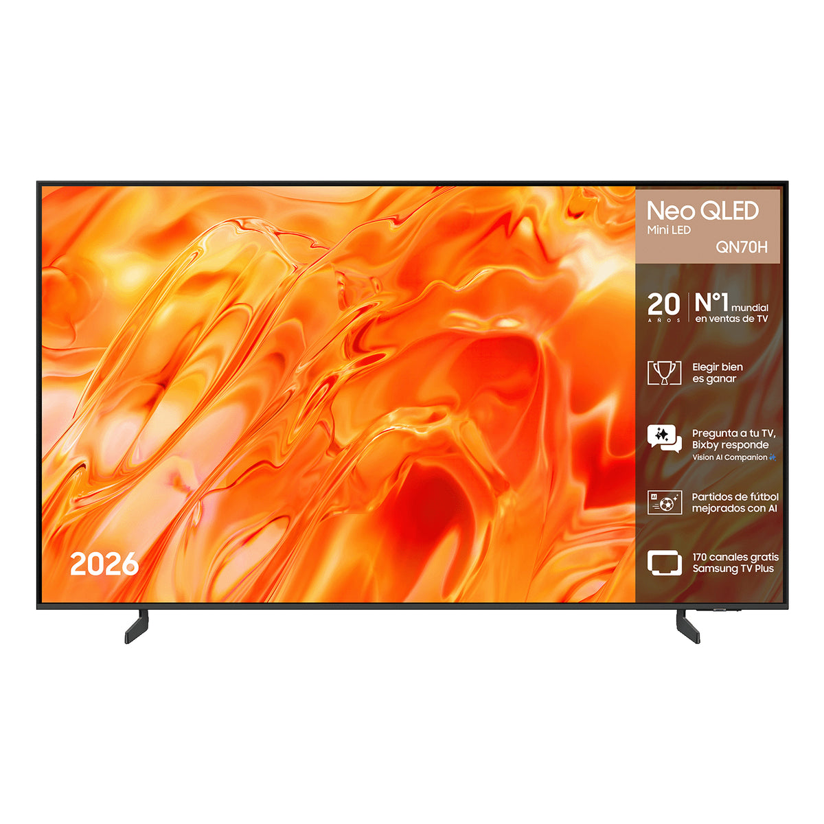 Samsung 43'' Neo QLED QN70H 4K Vision AI Smart TV (2026) 109,2 cm (43") 4K Ultra HD Wifi Negro