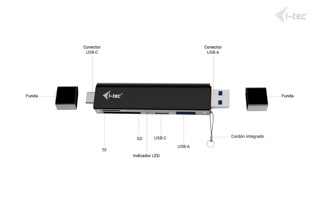 i-tec CADONGLEUSBSD hub de interfaz USB 3.2 Gen 1