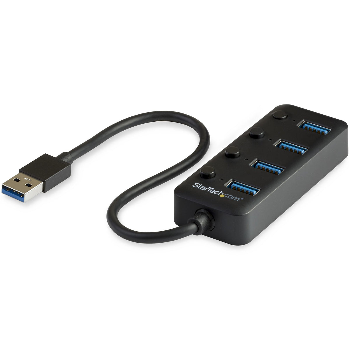 StarTech.com HB30A4AIB hub de interfaz USB 3.2 Gen 1 (3.1 Gen 1) Type-A 5000 Mbit/s Negro