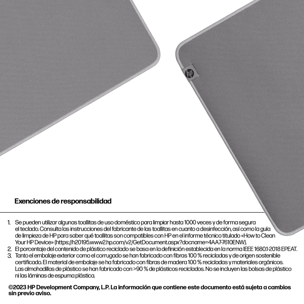 HP 200 Sanitizable Desk Mat Gris (6)