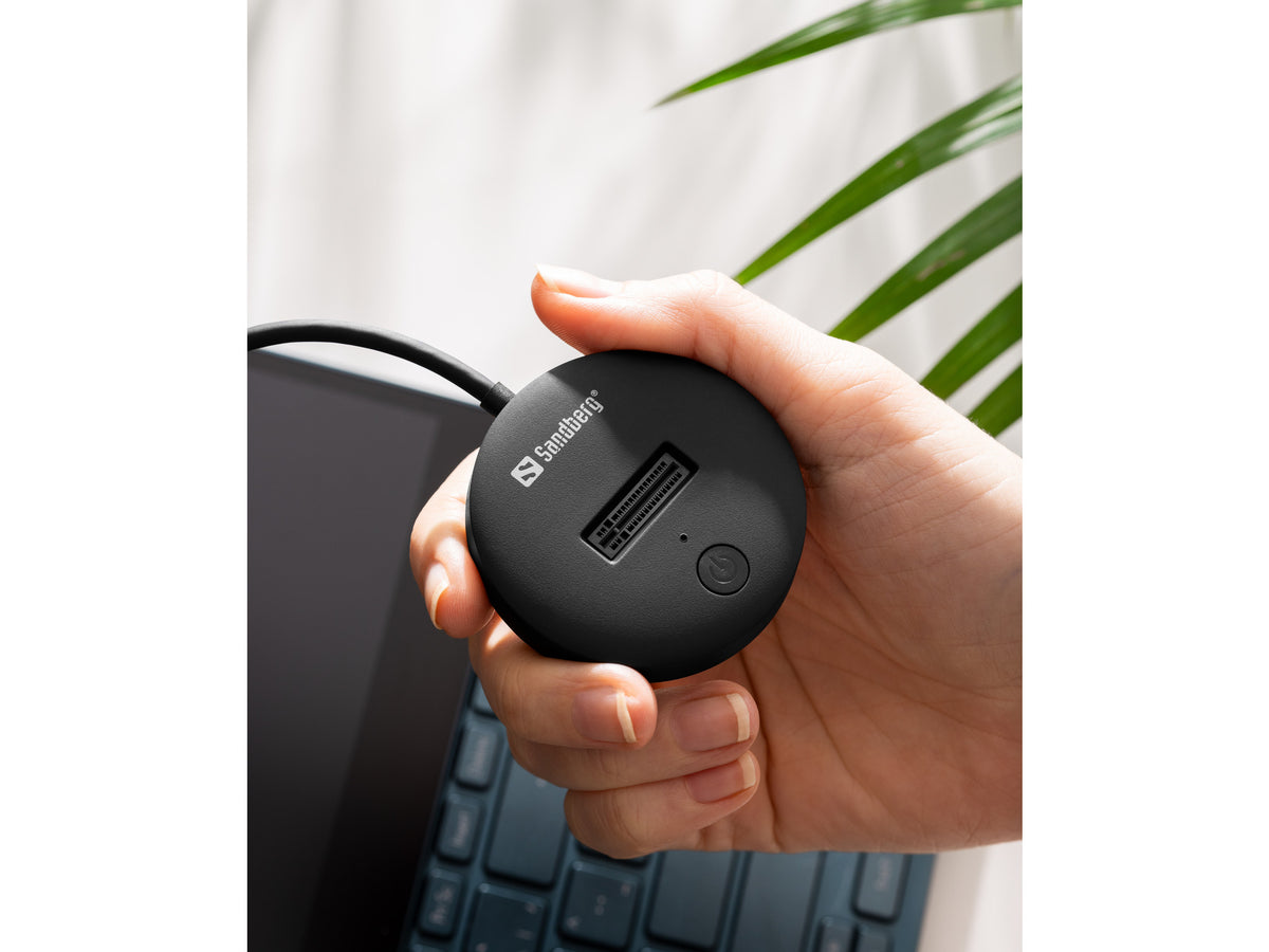 Sandberg 136-47 base de conexión para disco duro USB Tipo C Negro (7)