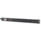 Intellinet 715195 unidad de distribución de energía (PDU) 6 salidas AC 1U Negro, Blanco