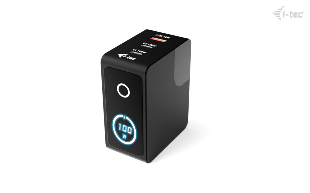 i-tec CHARGER-INTG100W cargador de dispositivo móvil Universal Negro Corriente