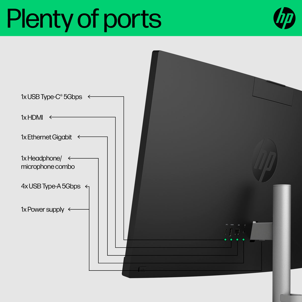 HP 24 -cr0063na PC Intel® Core™ i3 i3-N300 60.5 cm (23.8") 1920 x 1080 pixels All-in-One PC 8 GB DDR4-SDRAM 256 GB SSD Windows 11 Home Wi-Fi 6 (802.11ax) White (4)