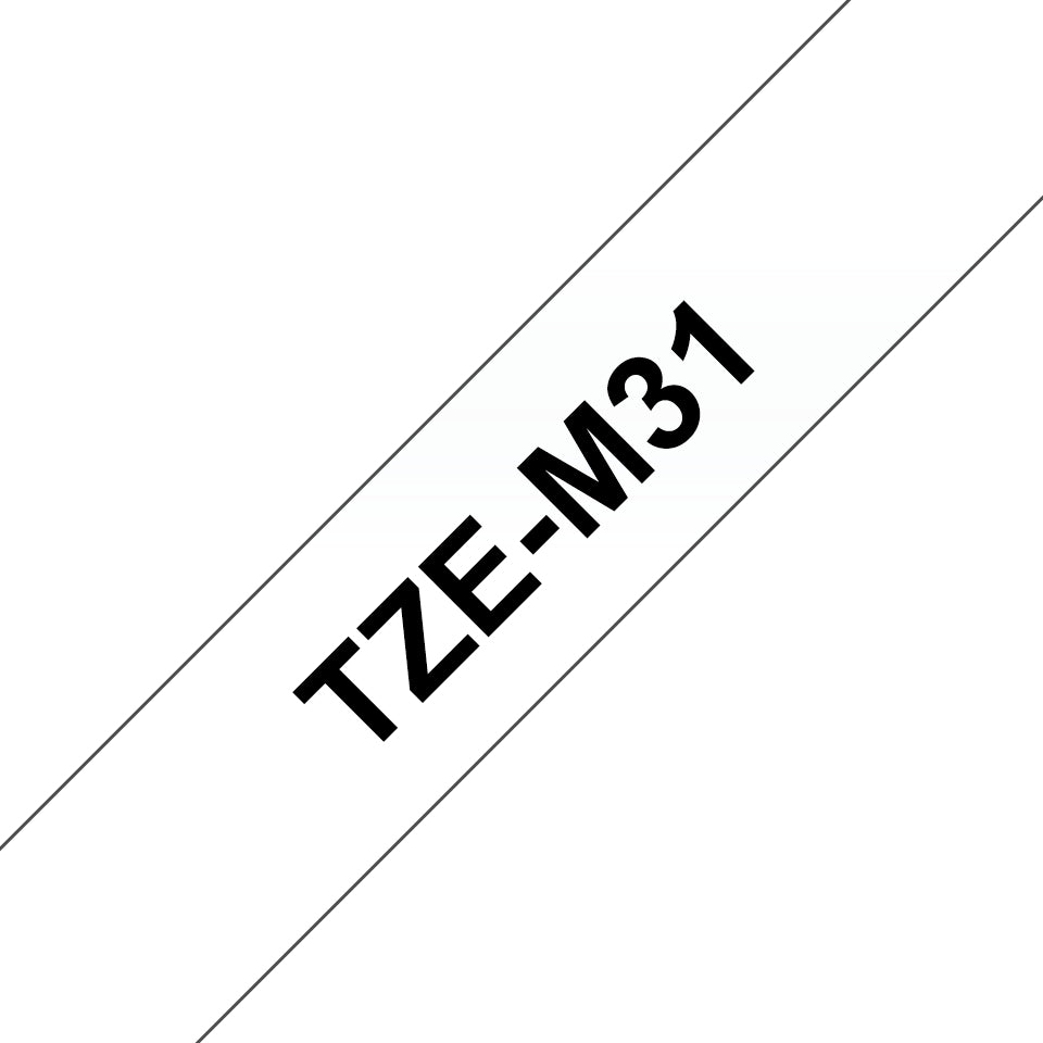 Brother TZE-M31 cinta para impresora de etiquetas Negro sobre transparente (2)
