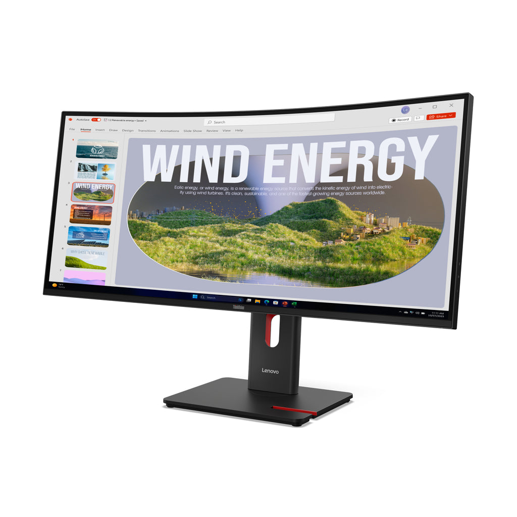 Lenovo ThinkVision T34WD-40 pantalla para PC 86,4 cm (34") 3440 x 1440 Pixeles Wide Quad HD LED Negro (4)