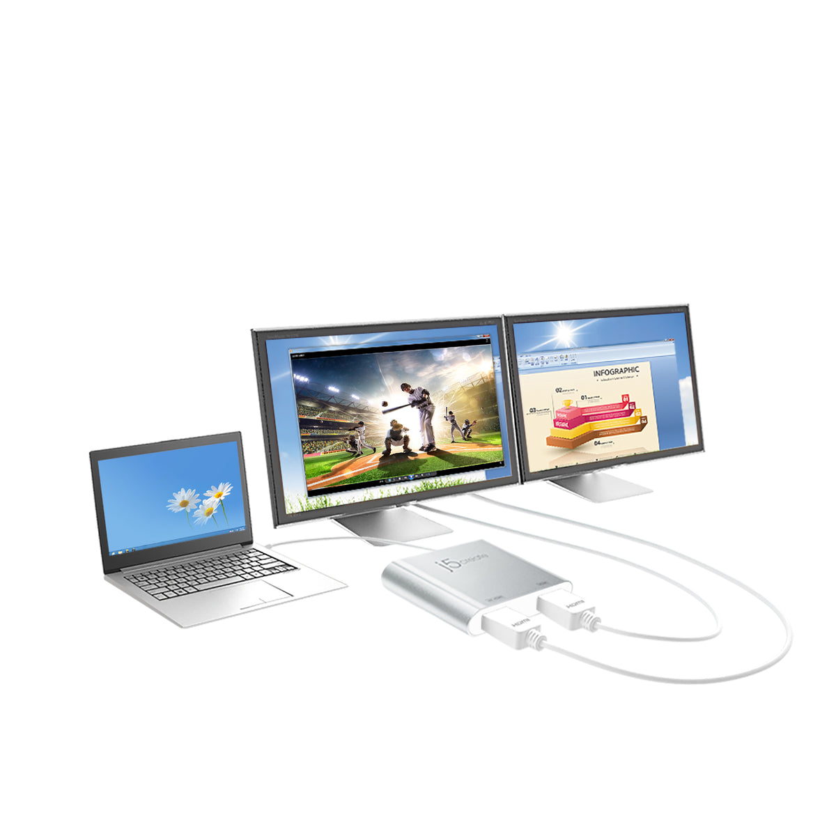 j5create JUA365 Adaptador gráfico USB 3840 x 2160 Pixeles Plata (8)