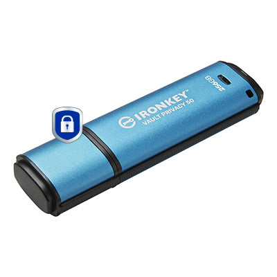 Kingston IronKey Vault Privacy 50 Series - Unidad flash USB - cifrado - 256MB