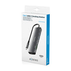 AISENS ASUC-7P026-GR base para portátil y replicador de puertos Alámbrico USB 3.2 Gen 1 (3.1 Gen 1) Type-C (8)