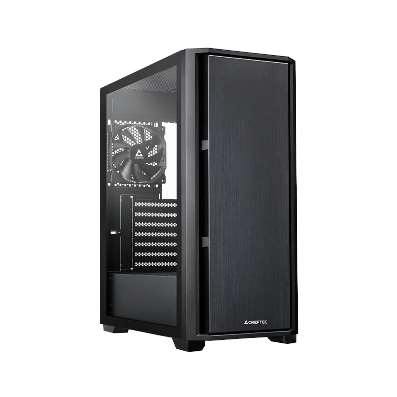 Chieftec AS-02B-TG-OP carcasa de ordenador Midi Tower Negro