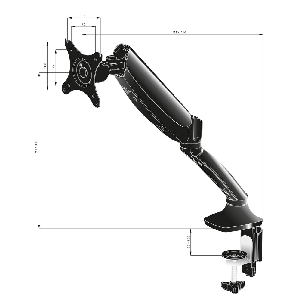 iiyama DS3001C-B1 soporte para monitor 68,6 cm (27") Escritorio Negro (7)