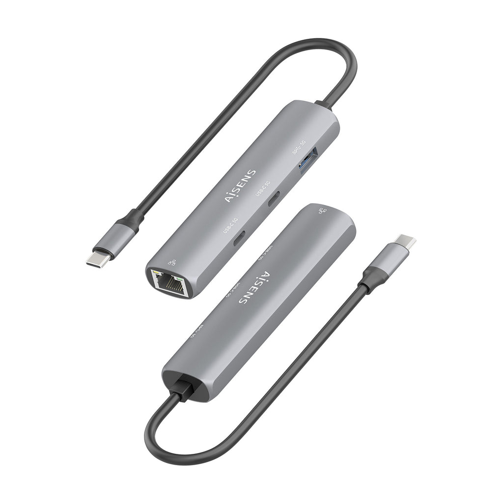 AISENS ASUC-4P040-GR base para portátil y replicador de puertos Alámbrico USB 3.2 Gen 1 (3.1 Gen 1) Type-C (4)