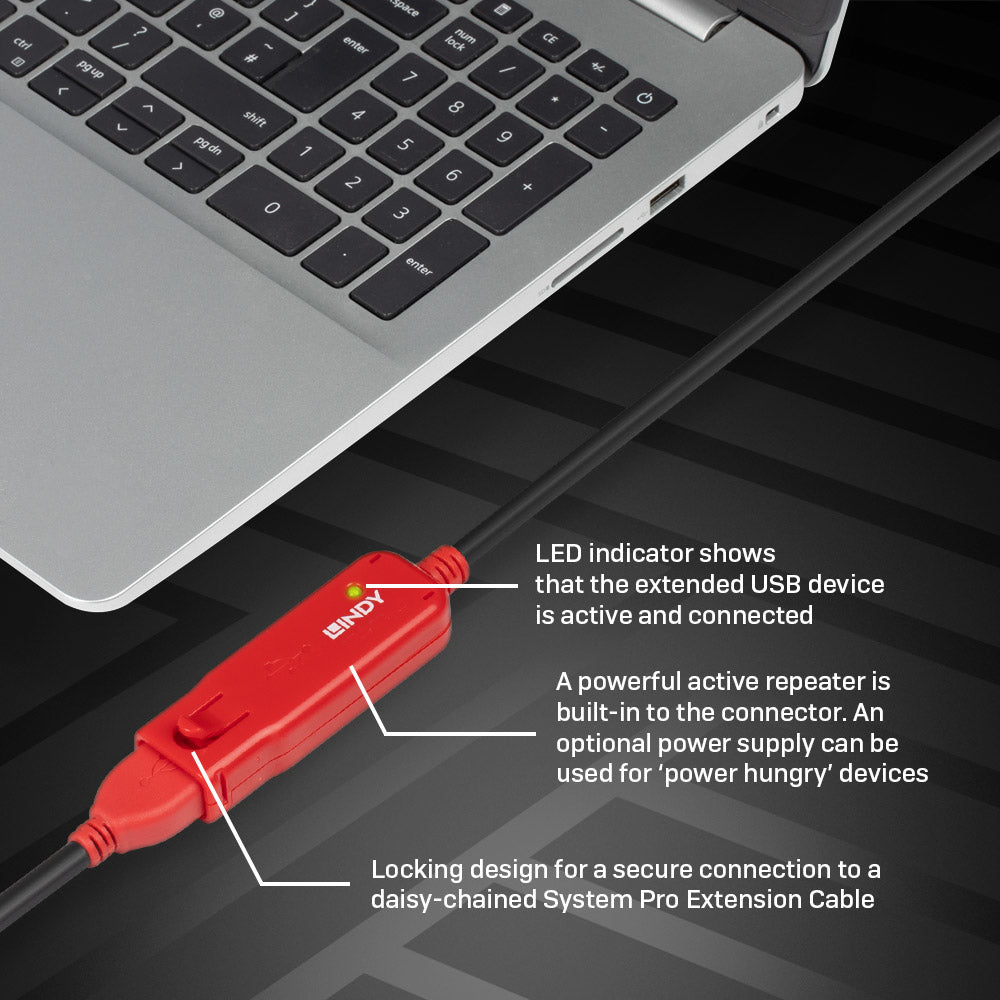 Lindy 42782 cable USB USB 2.0 12 m USB A 0,48 Gbit/s Negro (7)
