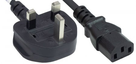 Manhattan 382786 cable de transmisión C13 acoplador BS 1363