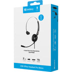 Sandberg 126-14 auricular y casco Auriculares Alámbrico Diadema Oficina/Centro de llamadas USB tipo A Negro (6)