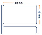 Labels, Zebra, Sintético, Z-Ultimate 3000T Blanco, An: 88.9 mm, Al: 31.75 mm, P: 127 mm, C: 25.4 mm 880259-031D