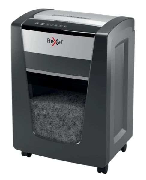 Rexel M515 triturador de papel Microcorte 60 dB 23 cm Negro, Plata