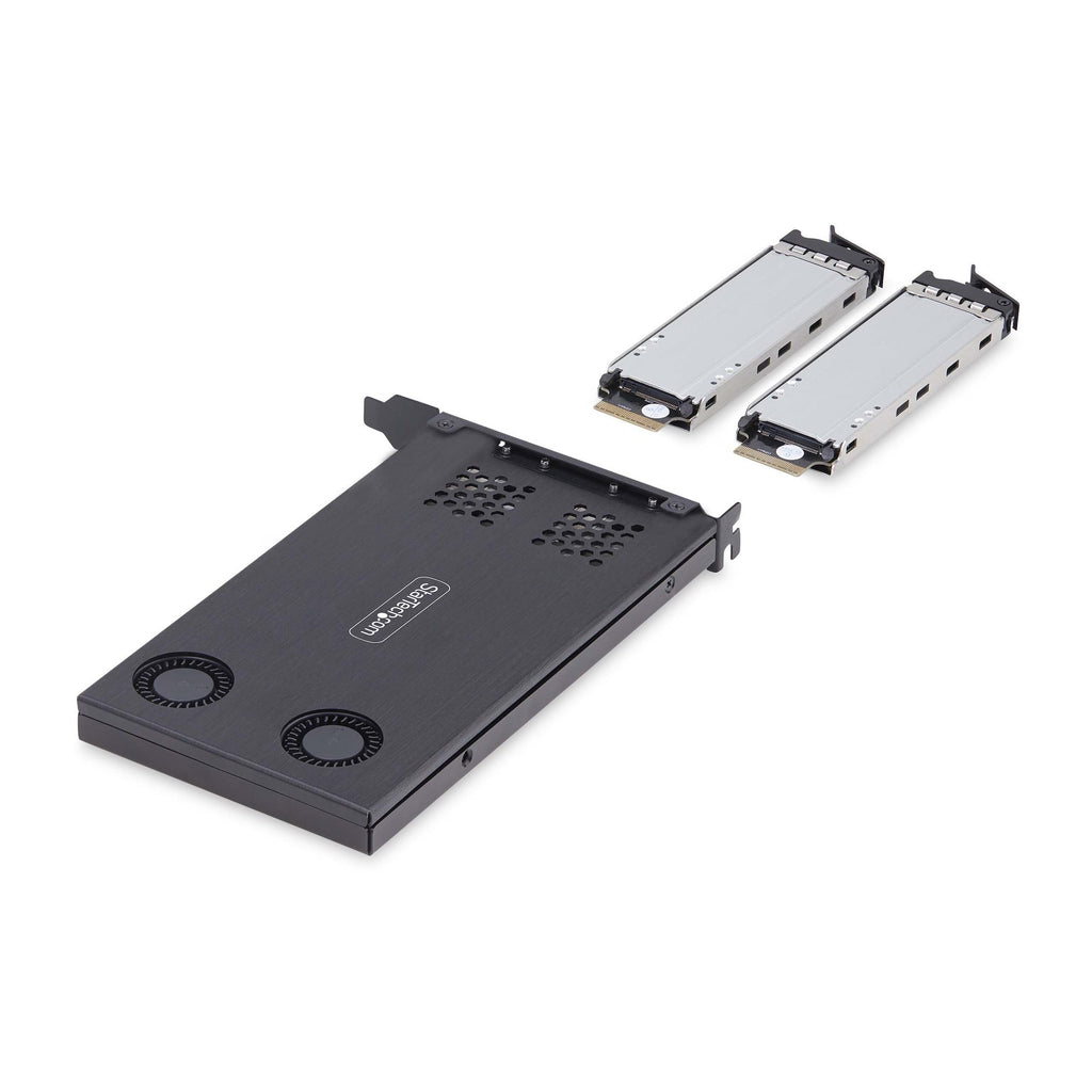 StarTech.com 2M2-REMOVABLE-PCIE panel bahía disco duro Placa de bus común o backplane Negro (3)