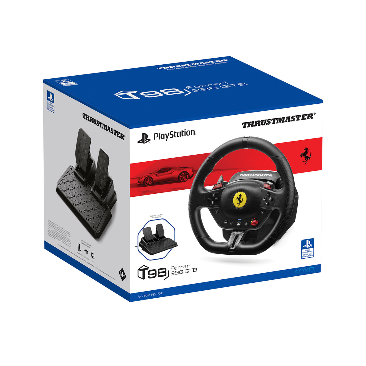 Thrustmaster T98-P Ferrari 296 GTB Negro USB Volante + Pedales Analógico/Digital PC, PlayStation 4, PlayStation 5 (4)